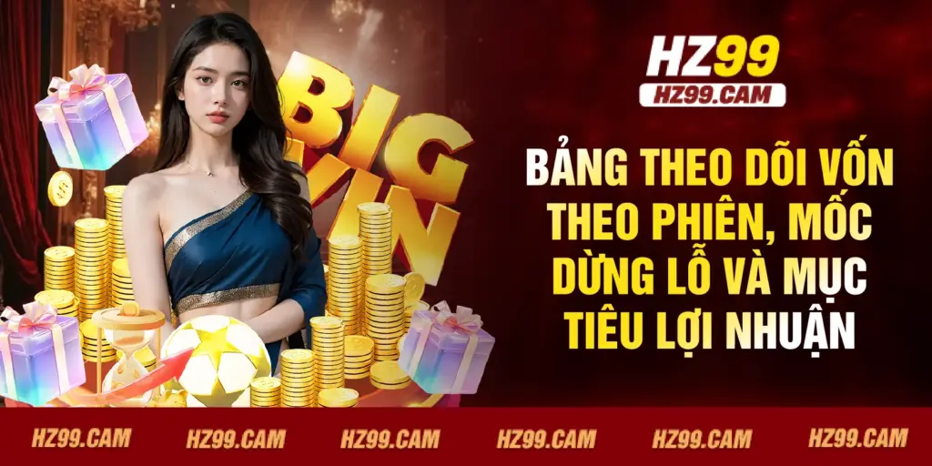 Bảng theo dõi vốn theo phiên, mốc dừng lỗ và mục tiêu lợi nhuận