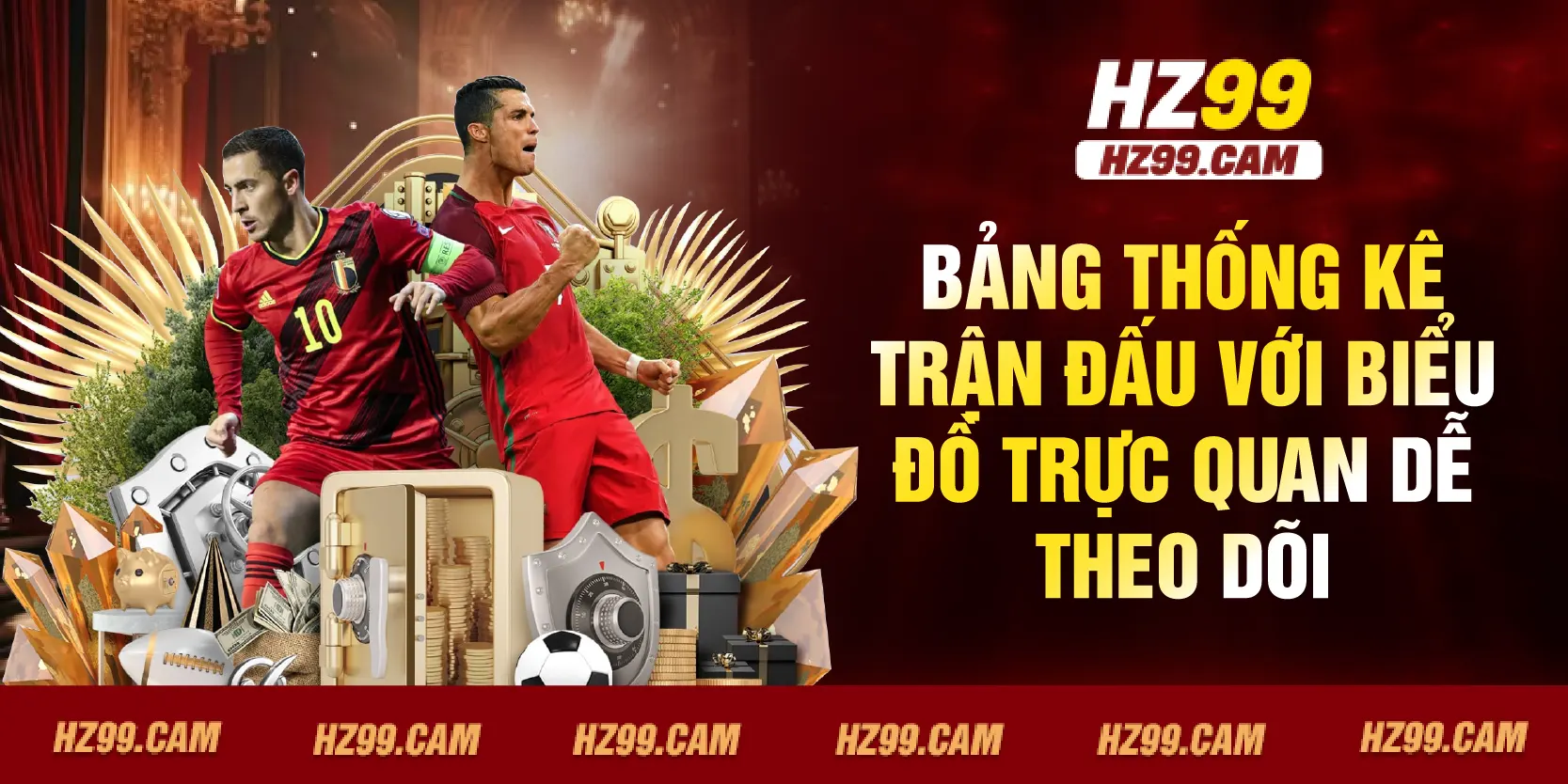 Bảng thống kê trận đấu với biểu đồ trực quan dễ theo dõi