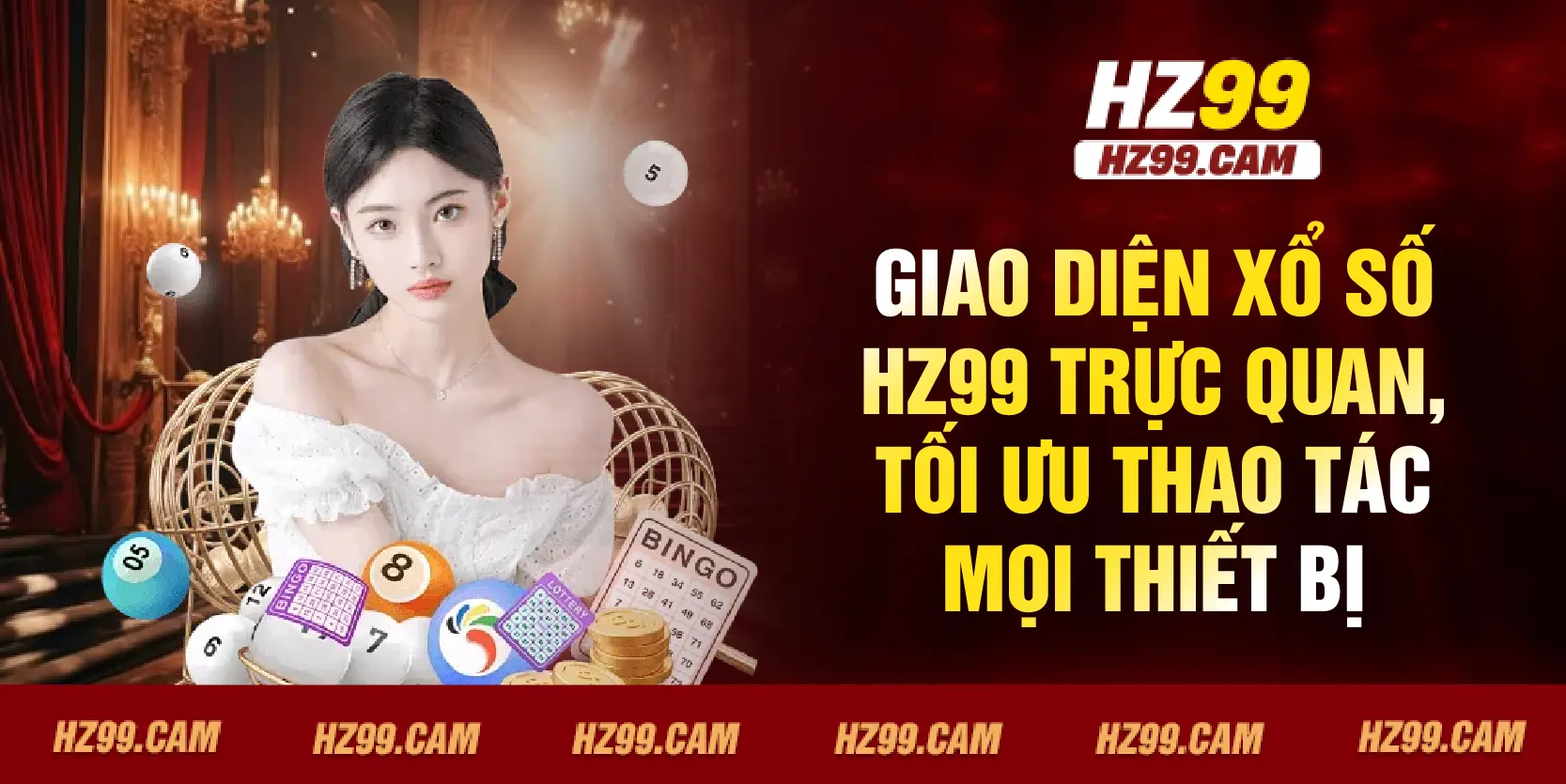 Giao diện Xổ Số HZ99 trực quan, tối ưu thao tác mọi thiết bị