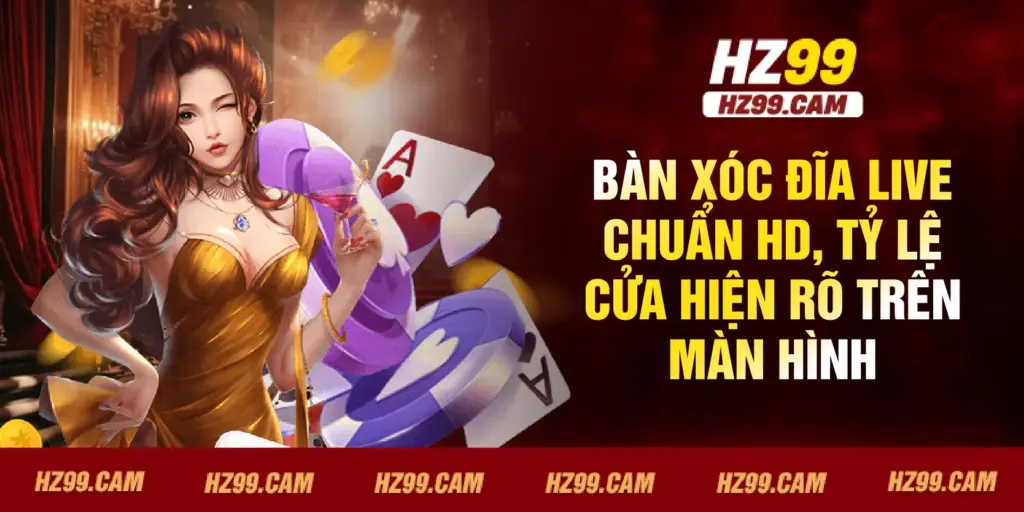 Bàn xóc đĩa live chuẩn HD, tỷ lệ cửa hiện rõ trên màn hình